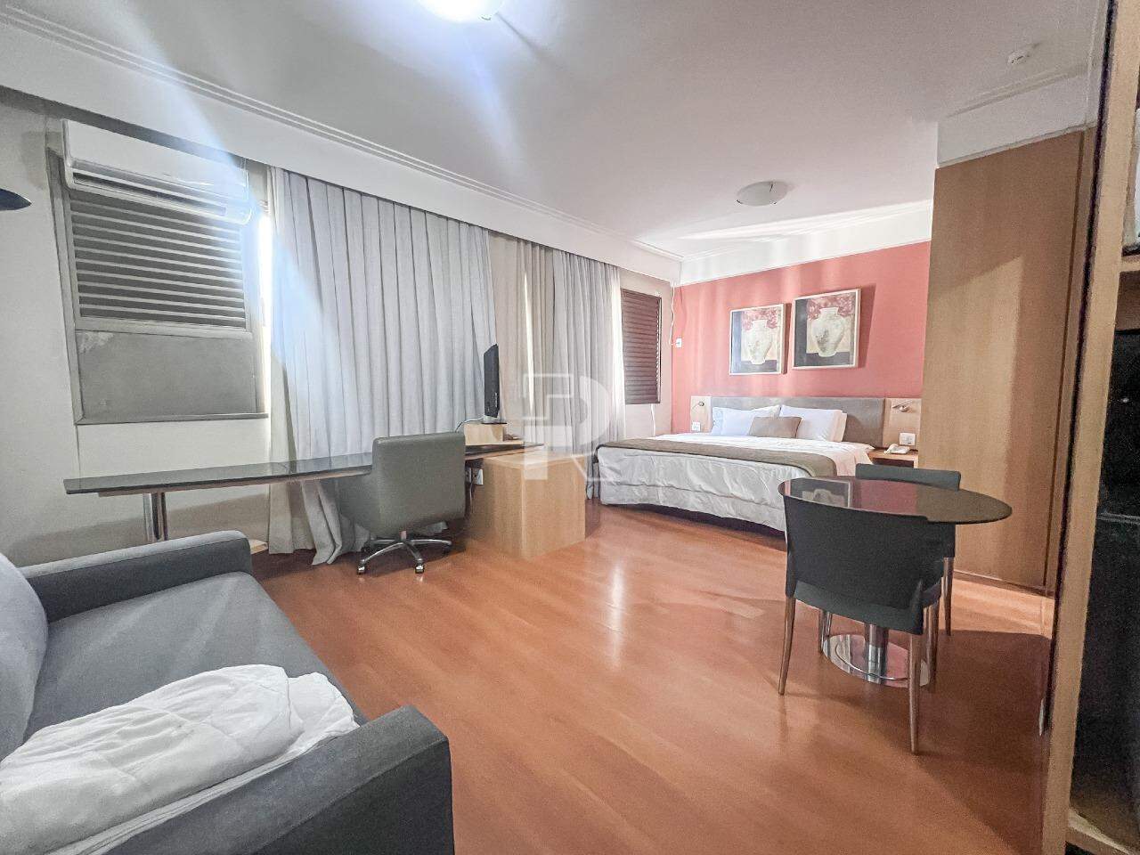 apartamento de um quarto mobiliado para locação
