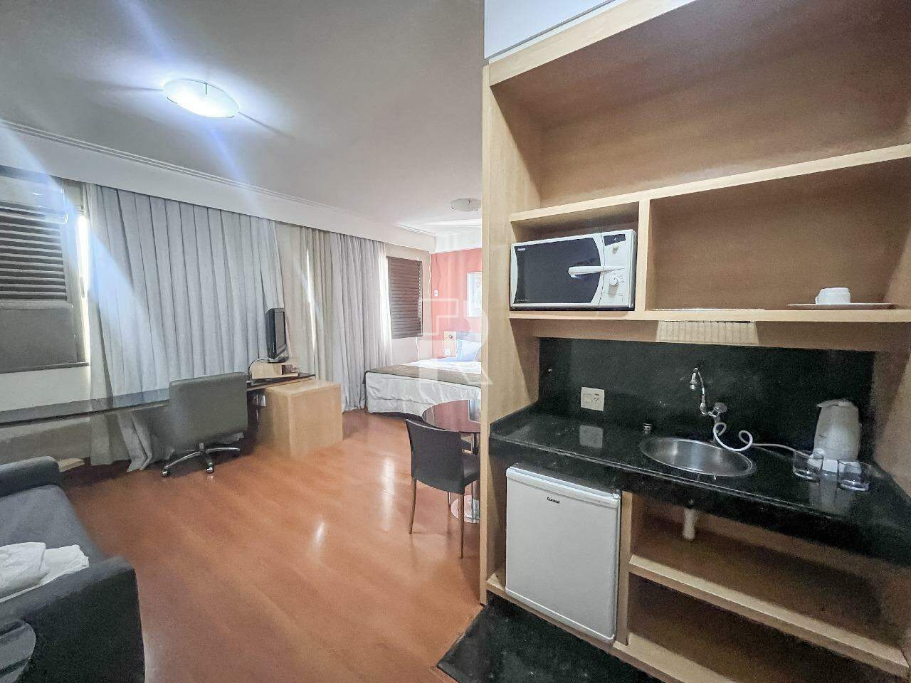 apartamento de um quarto mobiliado para locação